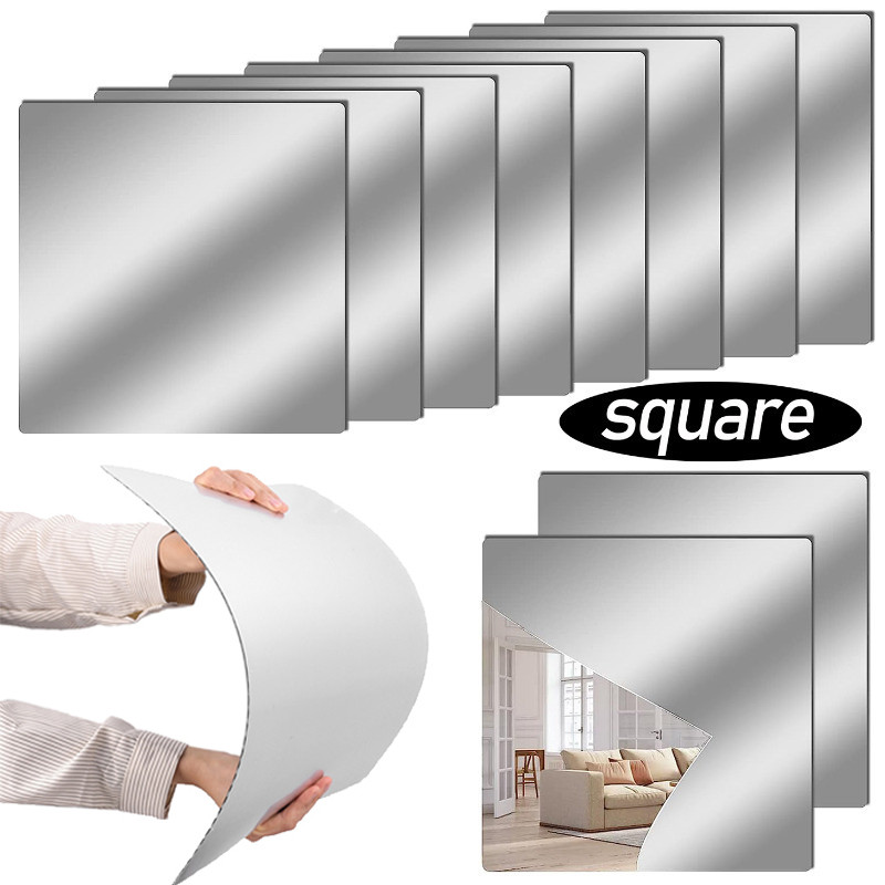 3d Mirror Wall Sticker - Self Adhesive Acrylic Reflective Soft Mirror ...