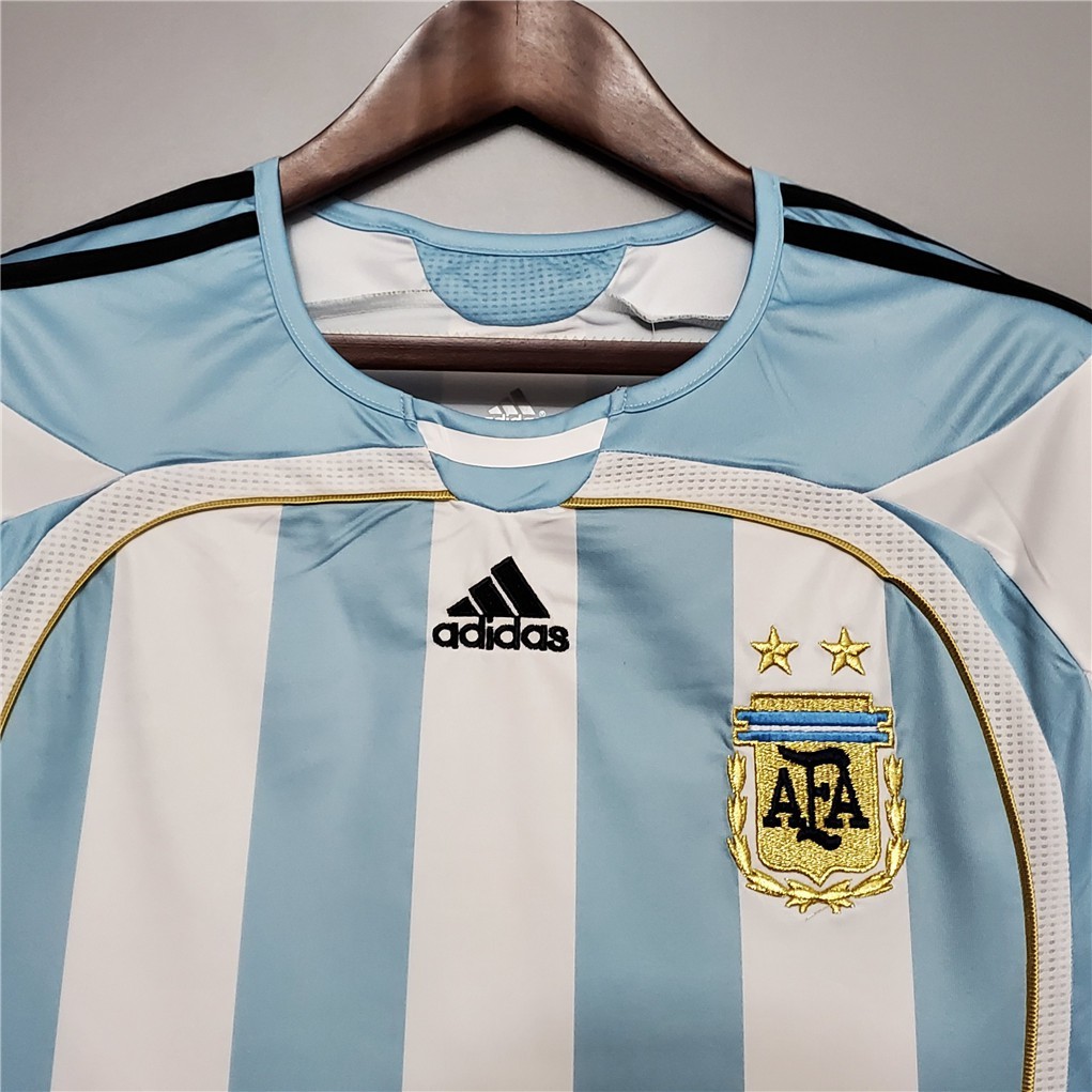 2006 ARG Home Retro Soccer Jersey Football | Shopee Philippines