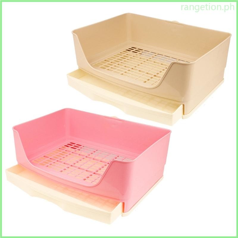 RAN Rabbit Litter Box Trainer Pet Litter Pan with Drawer Corner Rabbit ...