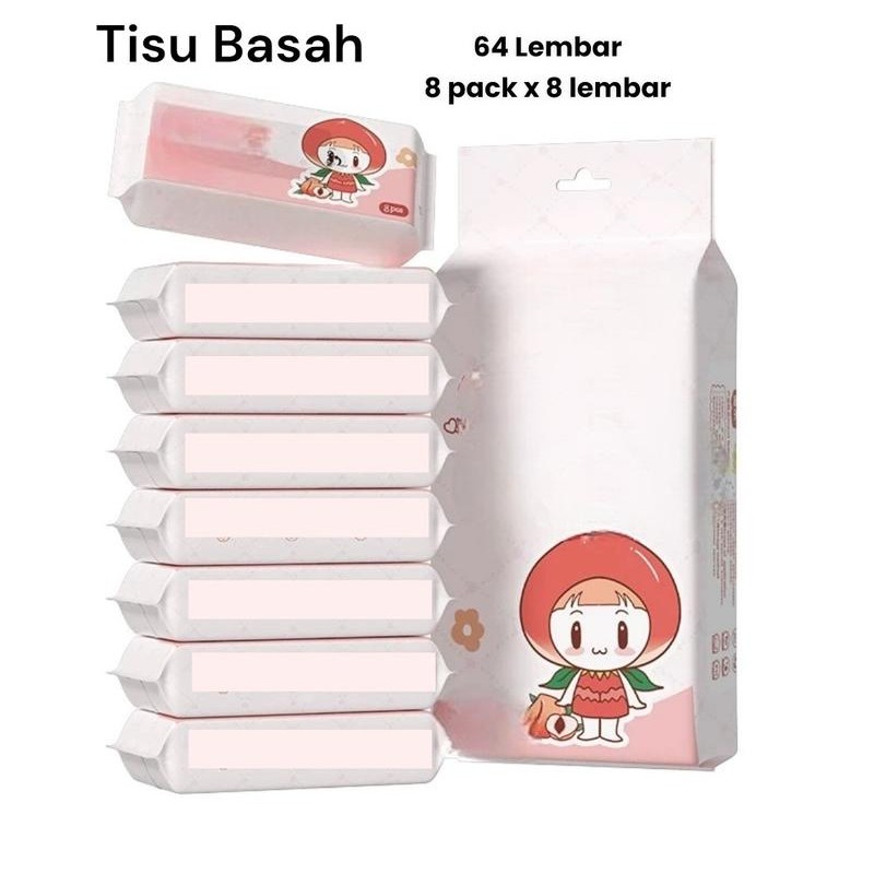 KENZ [RETAIL 1 PACK] MINI WIPES 8in1 WET TISSUES UNIQUE PACKAGING CUTE ...