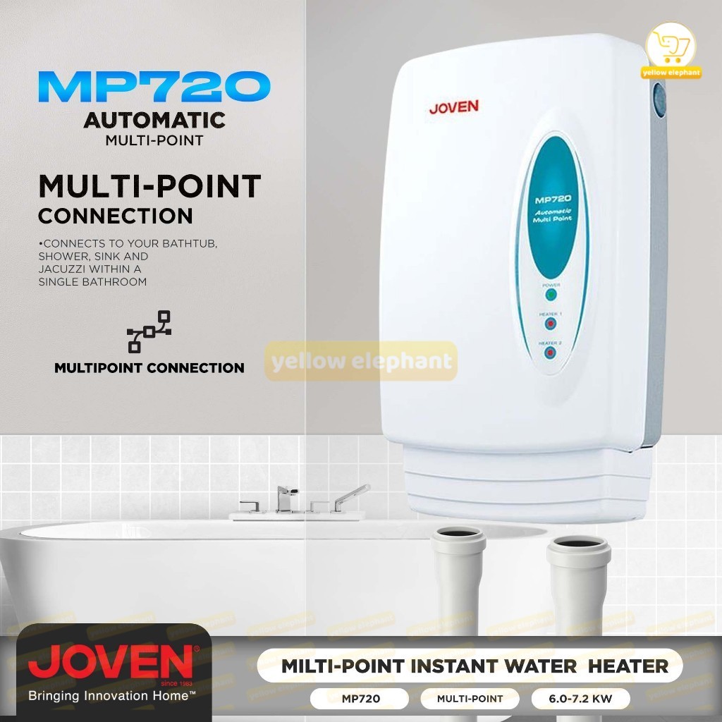 JOVEN MP720 Multi Point Instant Water Heater Shower (Plug