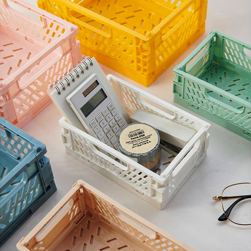 2Pc Simple and Creative Foldable Stackable desktop Storage box | Shopee ...