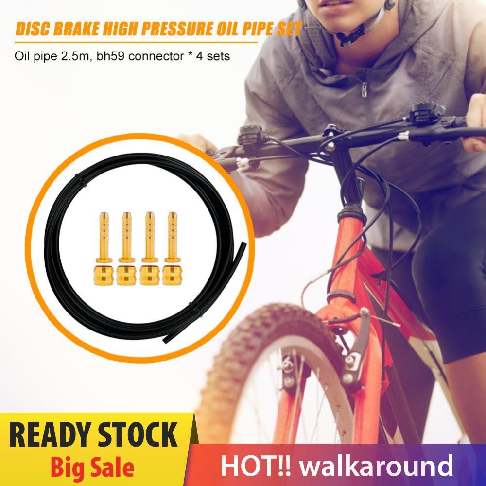 Brake Hose Kit, 10ft Mountain Bike Hydraulic Disc Brake Oil Tube Pipe Braking Insert Connecting Screws Replacement M315 335 395