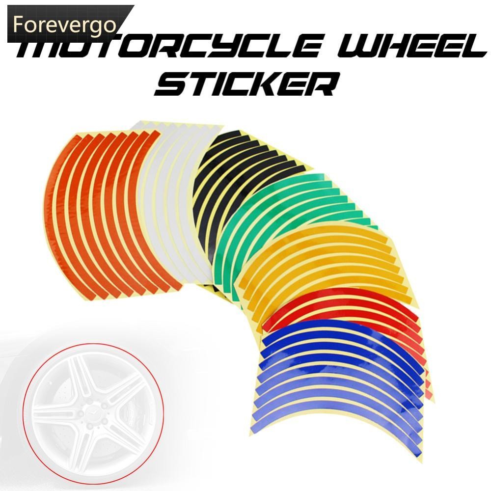 FOREVERGO 16Pcs 10/12/14inch Universal Motorcycle Wheel Rim Reflective ...