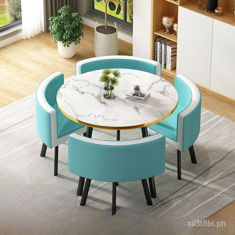 Leisure Small round Table Coffee Table One Table Four Chairs ...