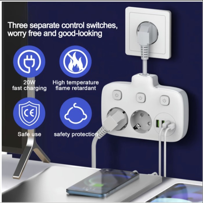 3/4/5 Hole Switch Cable Socket On Off Switch Socket Extension Socket ...