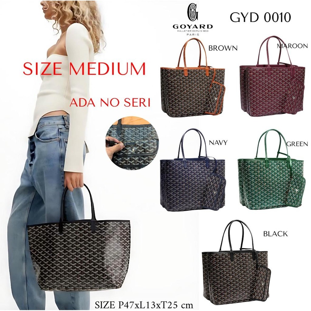 VIP PLATINUM TOTE GOGOY MEDIUM SIZE + FREE POUCH WITH SERIES NUMBER ...