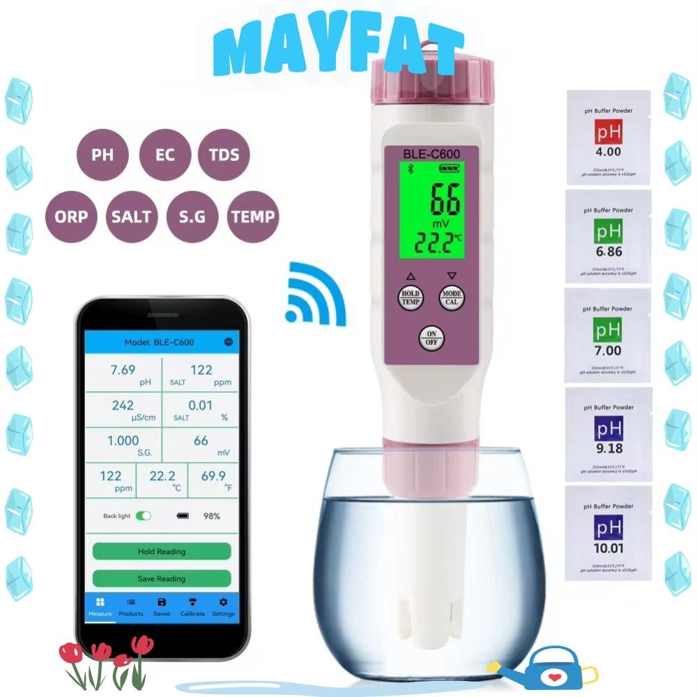 Mayfat In Ph Meter Bluetooth Aquarium Temp Orp Salinity Tds Meter Intelligent Laboratory