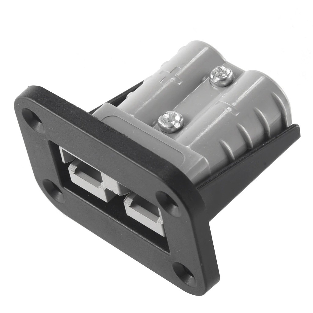 Dual Flush Mount 50 Amp Anderson Plug Mounting Bracket Panel Caravan Camper 4WD - Foto 3