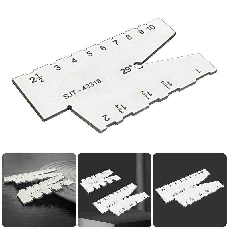 PCF* 29 30 Degree Thread Gauge Screw Angles Template Gage Stainless ...