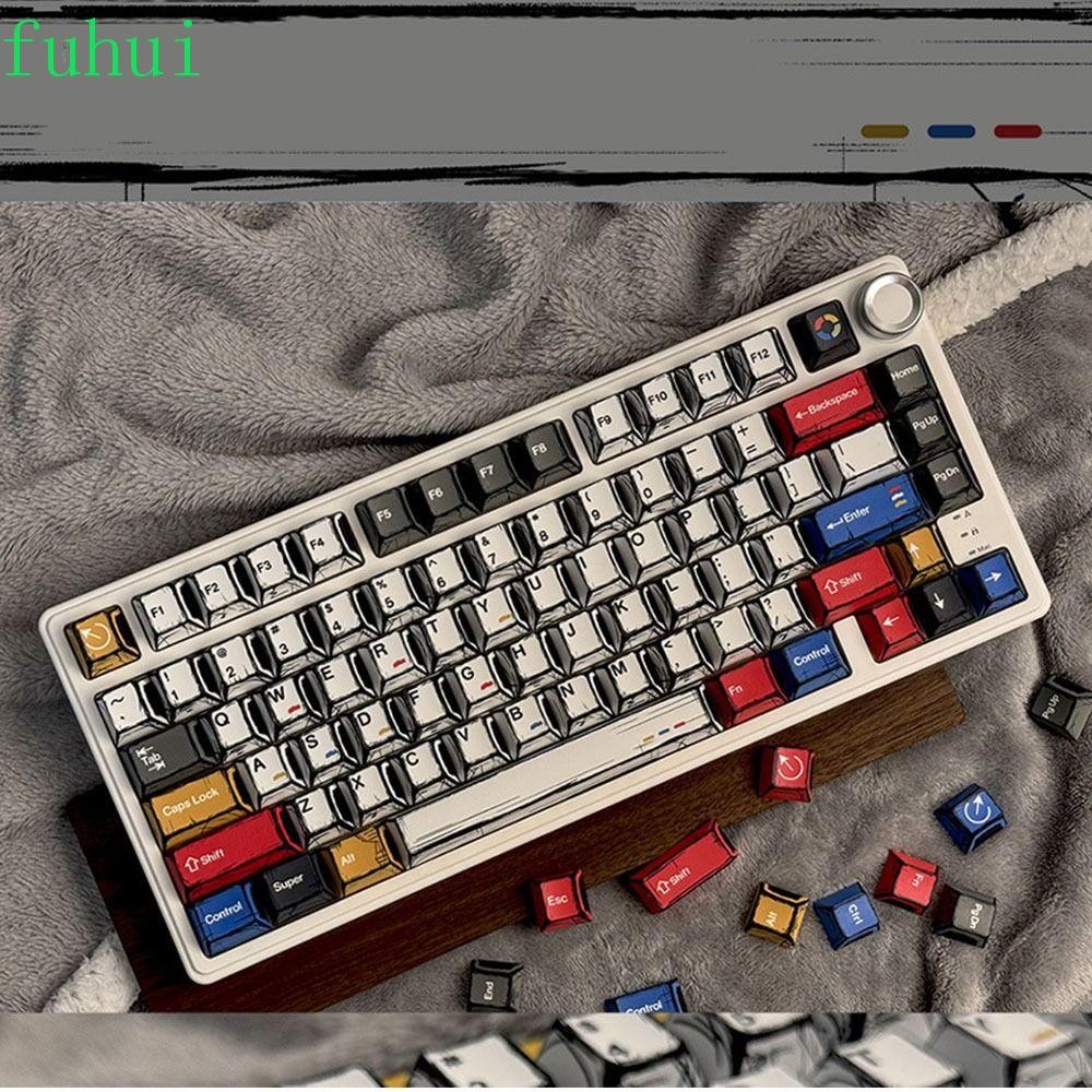 FUHUI Keycap Set, Hundred Lamp Theme 136 Keys Keyboard Cap, Fashionable ...