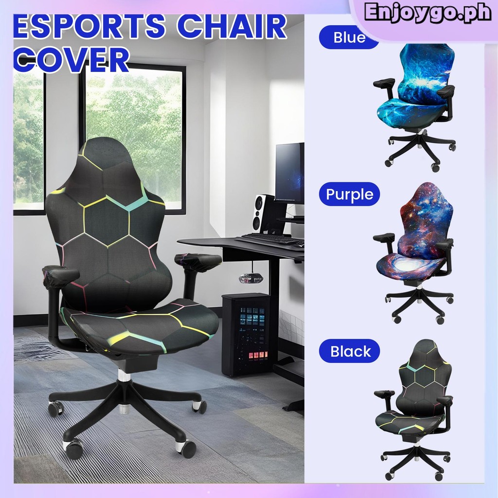 Printed Gaming Chair Slipcovers Stretchable Elastic Computer Chair Seat ...