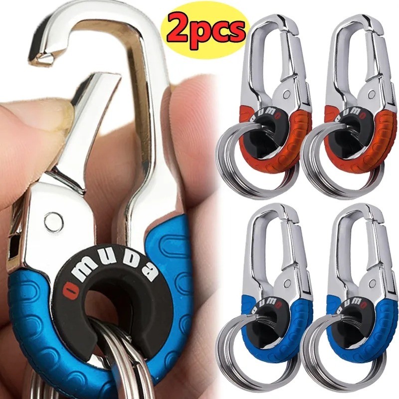 2pcs Stainless Steel Key Holder Car Keychain Keyring Men Key Chain ...