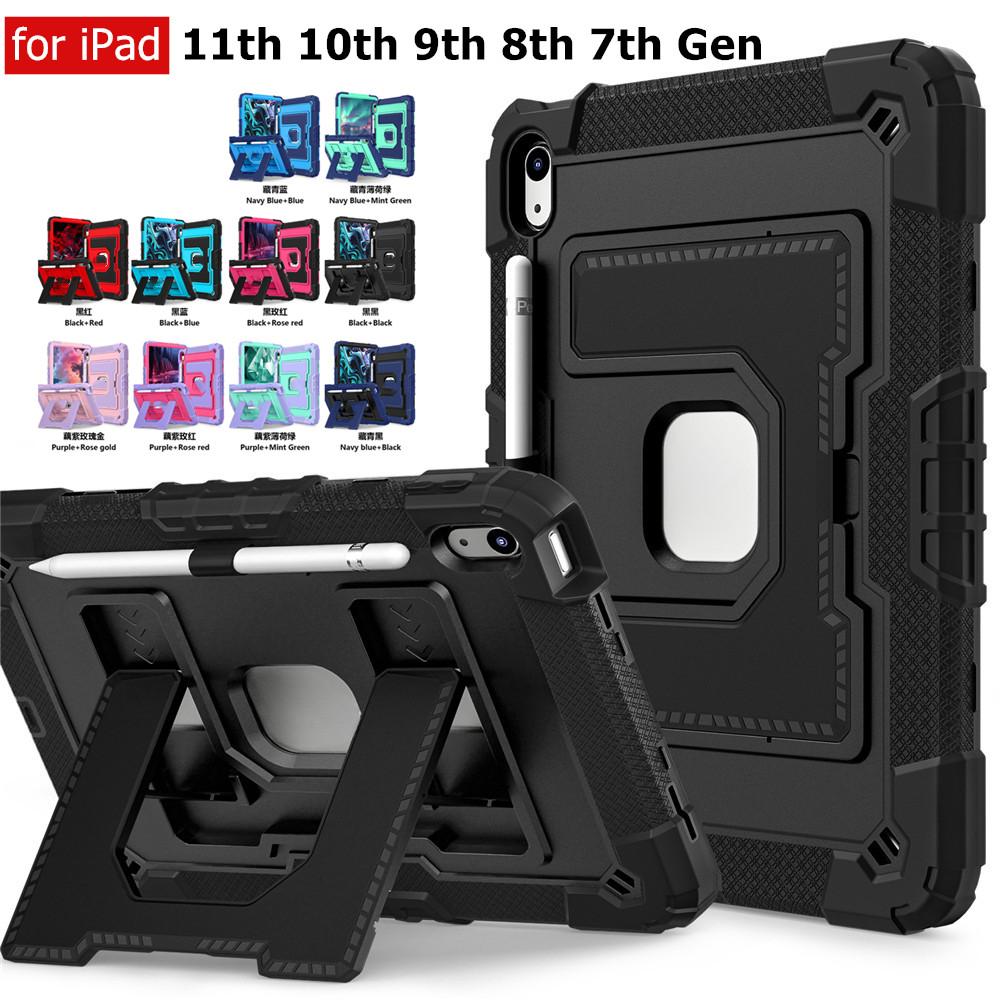 thumbnail image 2 of Shockproof Stand Case For IPad 5th-11th Gen, Air 1st-4th, Mini, Pro – Silicone 2 of 6
