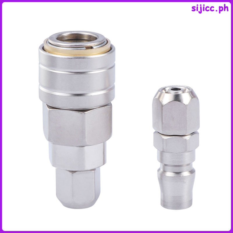 Solid Brass Quick Coupler Kit Air Compressor Connector Hose sijicc ...