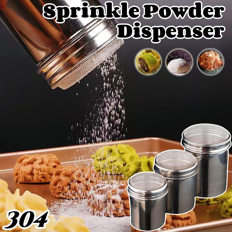 Sprinkle Powder Dispenser Stainless Steel Powder Seasoning Container ...