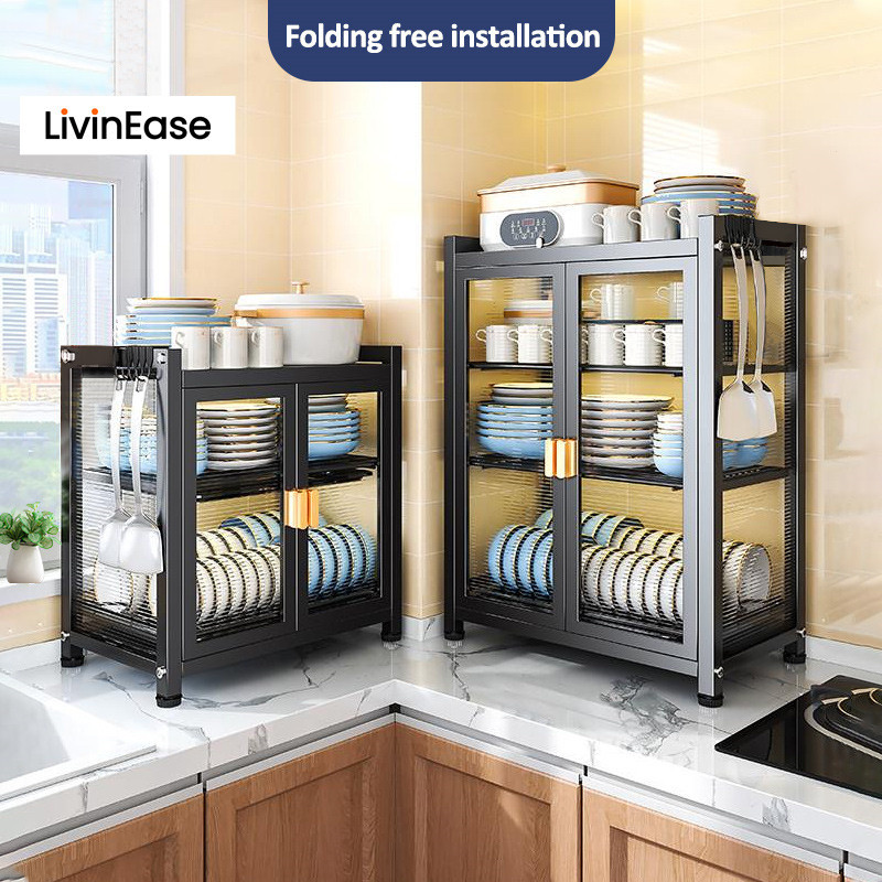 LivinEase 3/4 Tiers Dish Drying Rack Installation Free Kitchen Rack ...