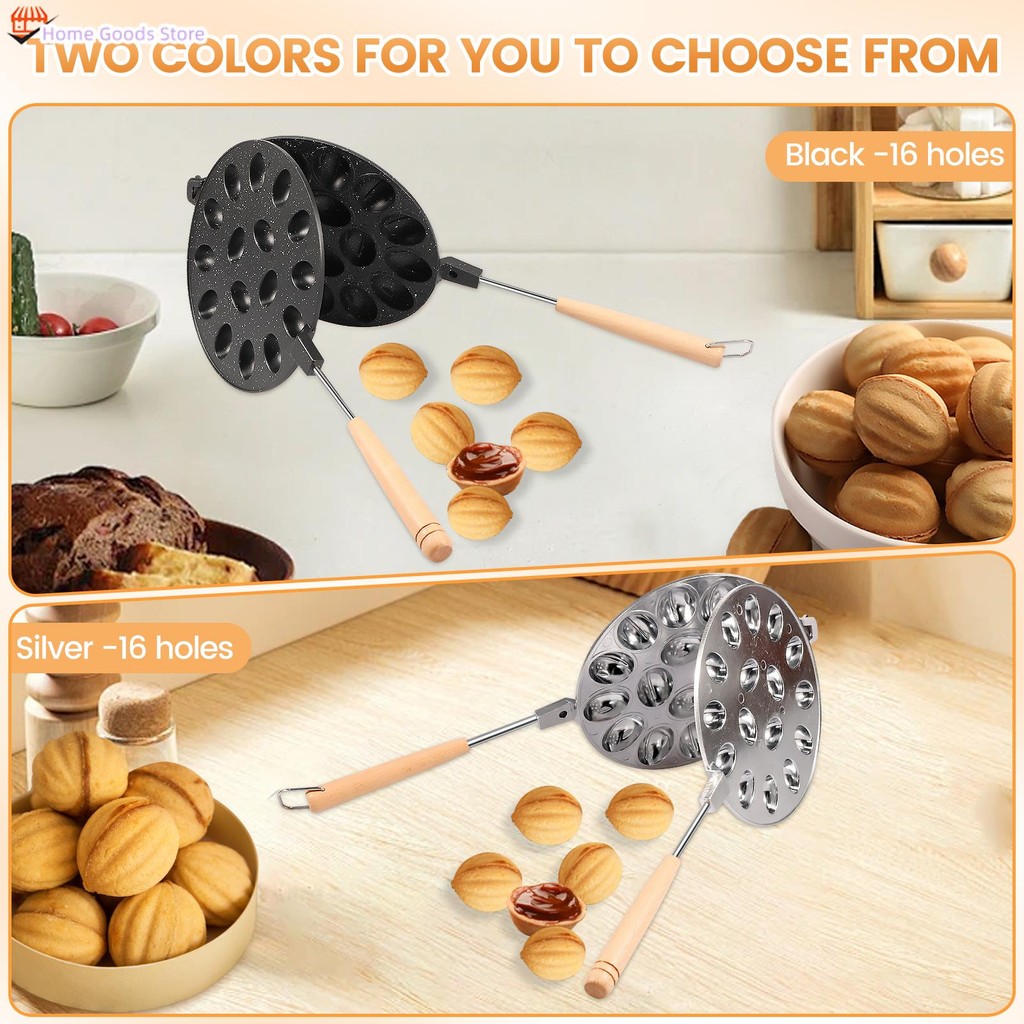 Walnut Cookie Mold Nonstick Walnut Cookie Maker 16 Holes Oreshki Mold ...