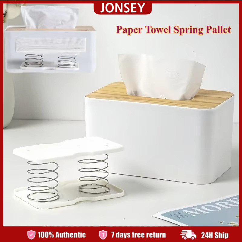 Paper Towel Spring Tray Tissue Box Rising Elastic Support Drawing Paper ...