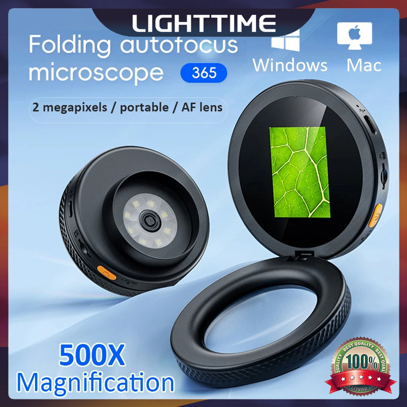 500X Autofocus Digital Microscope Magnifier 2.0'' IPS Portable Foldable ...