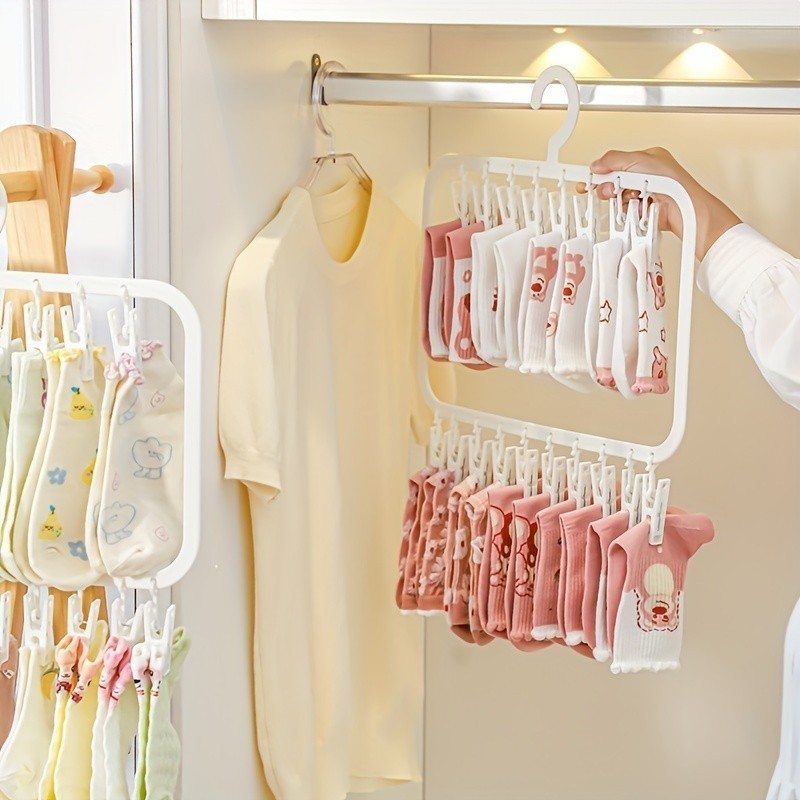 Household Clothes Underwear Layered Storage Rack Double-layer Drying ...