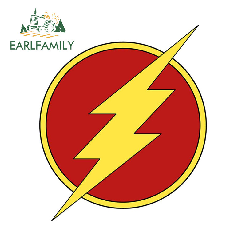 EARLFAMILY 13cm The Flash Logo Car Stickers JDM Motorcycle Racing ...