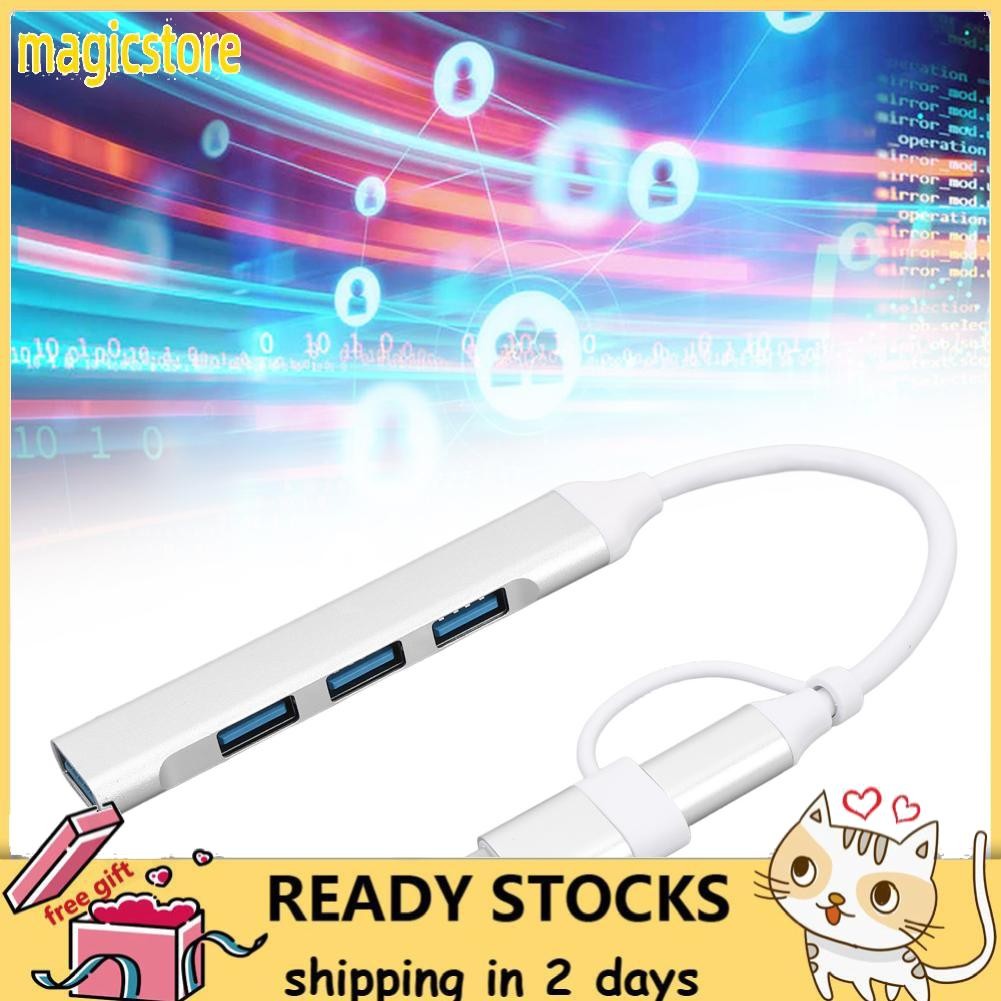 Macospice USB C To Hub Multiport Adapter Plug and Play for Laptop ...
