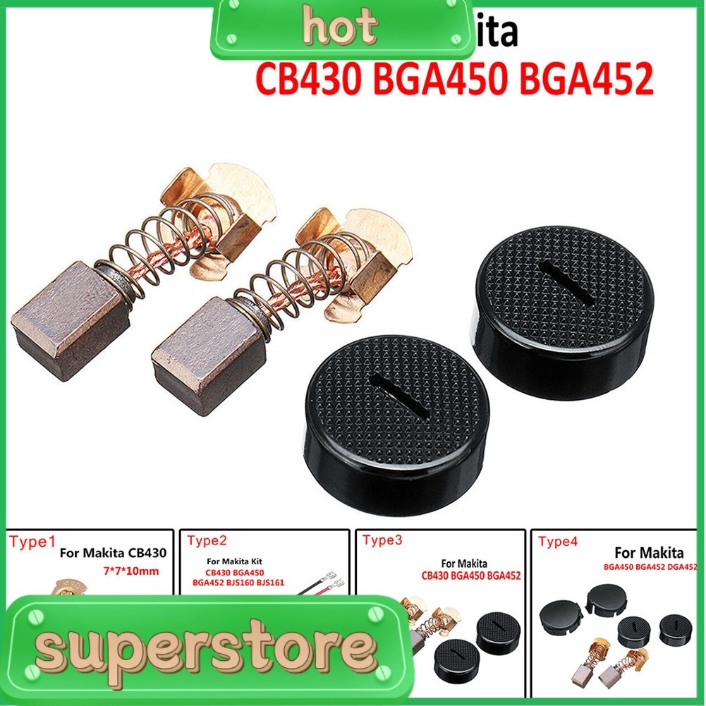 Carbon Brush Holder Cap Cover Set – Replacement For Makita 638448-2, CB430, 643954-4, 419518-4