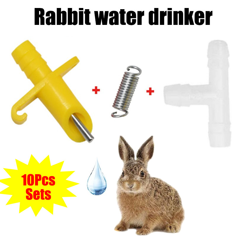 10Pcs/Sets Rabbit water drinker complete set Automatic rabbit nipple ...