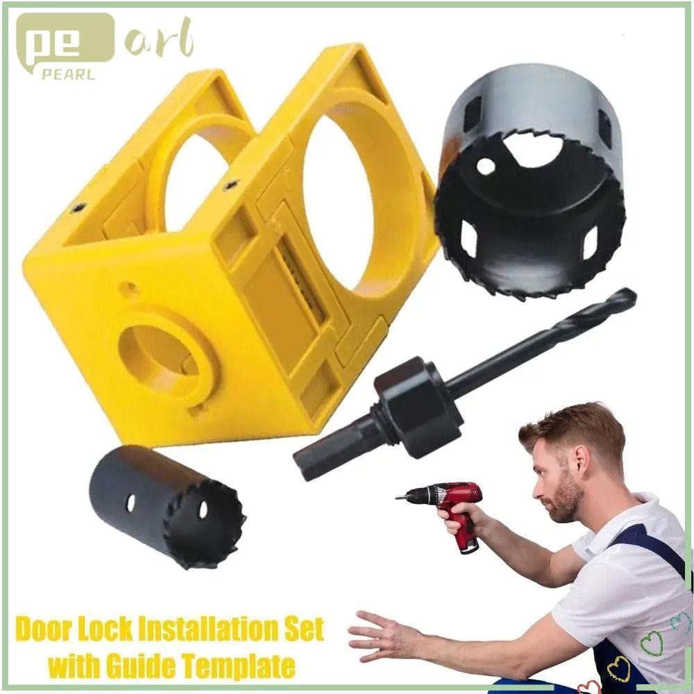 Door Lock Installation Kit,for Deadbolts Locksets with Guide Template