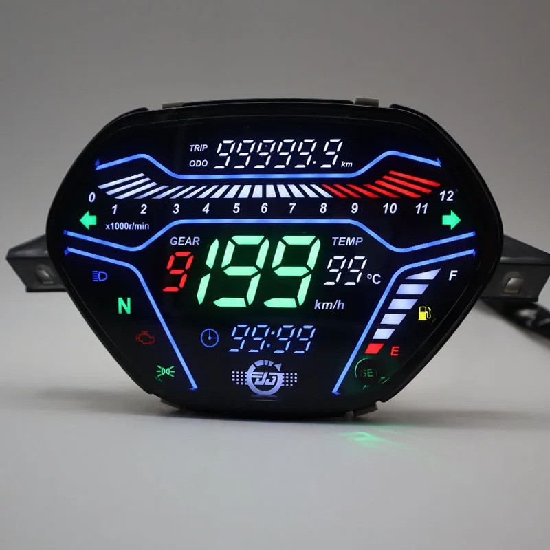 199Km Digital Motorcycle Speedometer LED Dashboard RPM For EX5 Class1 ...