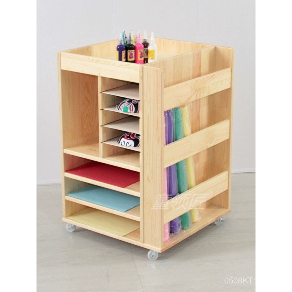 Art Cabinet Solid Wood Drawing Paper Cabinet Children's Drawing Paper ...