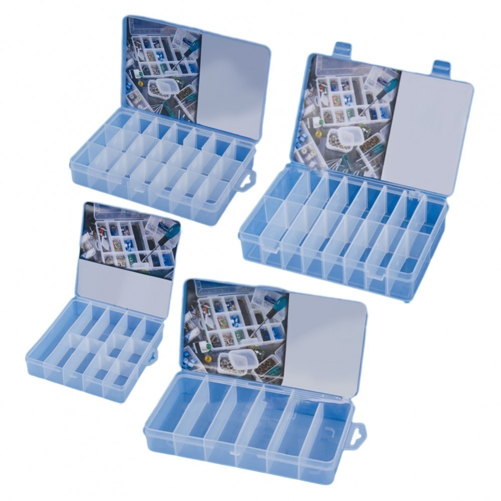 Adjustable Compartment Storage Box For Nuts And Bolts Transparent ...