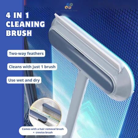 Pet Hair Remover Brush Glass Window Brush 4-In-1 Window Screen Brush ...