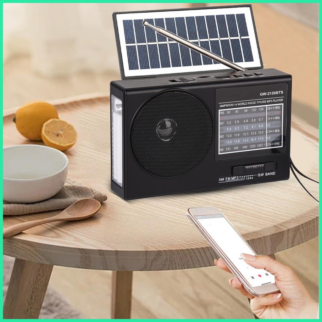 Vintage Radio Handheld Solar Radio Compact Clear Sound Handheld Player ...