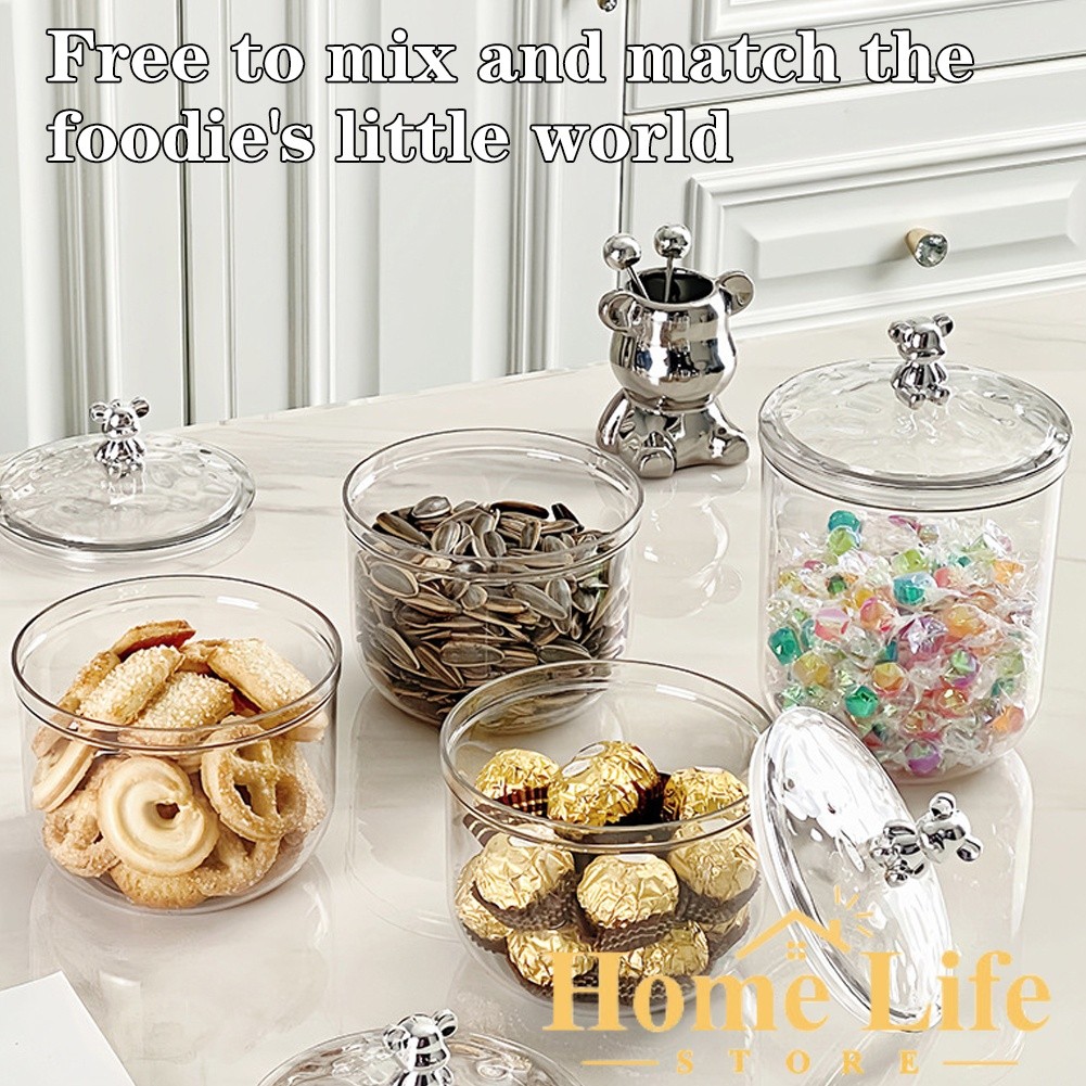 HL Transparent Airtight Container Food Storage Leak Proof Canister with ...