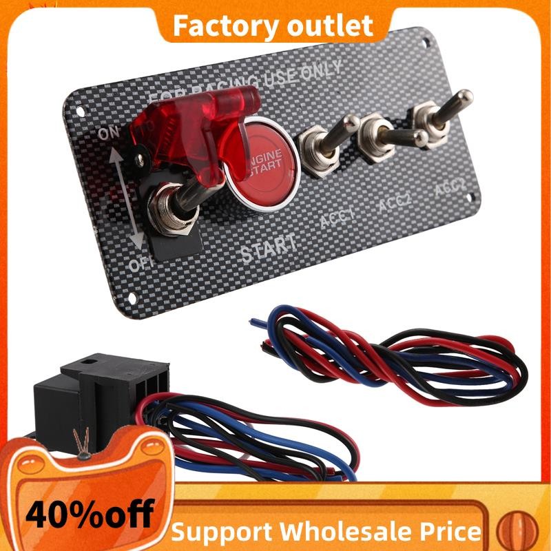 In Stock 12V Car Switch Start Push Button 3 Toggle Racing Panel ...