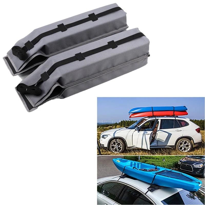 Universal Car Soft Roof Rack Cross Bars Space Saving Protection Pads ...
