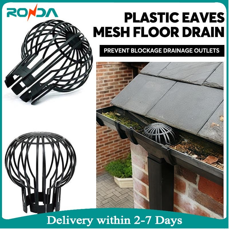 Leaves Protection Outdoor Downpipe Strainer Easy Install Black Gutter ... - Downpipe Protection Fence Installation