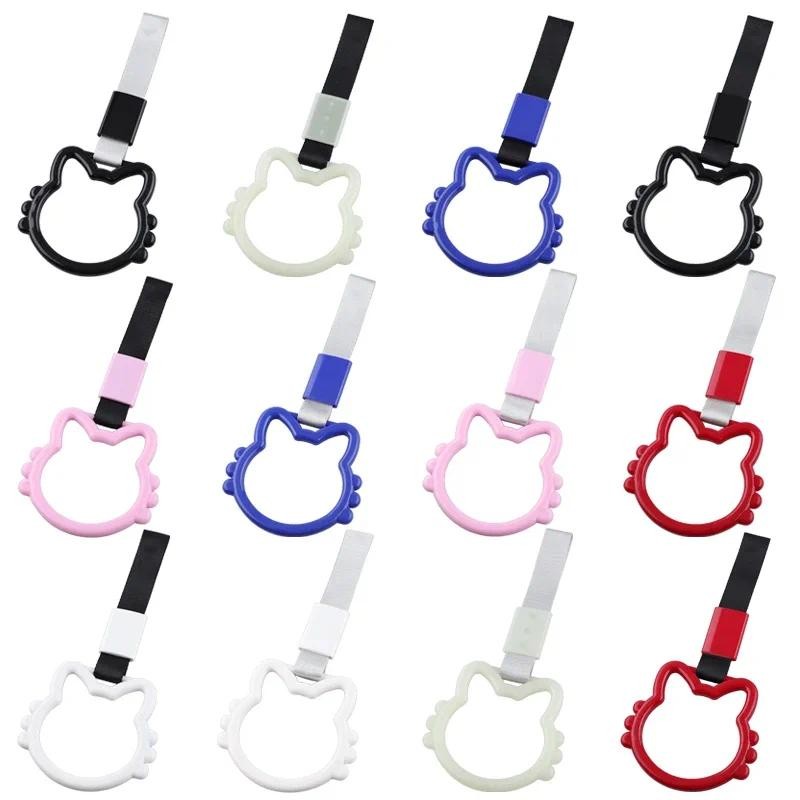 JDM Cat Style Tsurikawa Ring Handle Hand Strap Sticker Loops Bumper ...