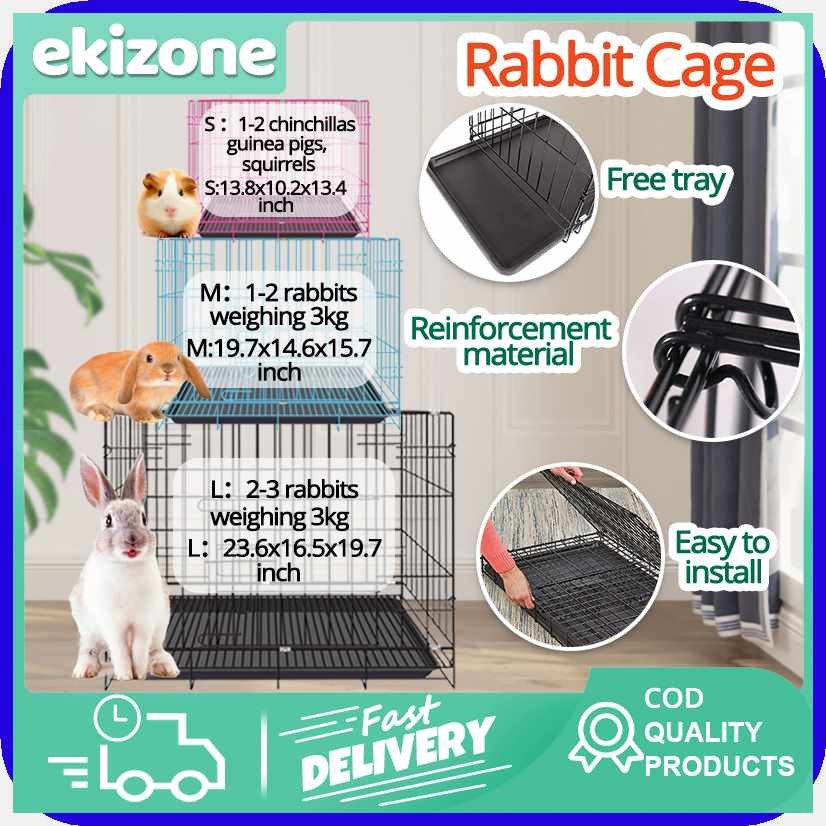 Rabbit|pJ-Cages{JG>With^F/Free$F/Poop$o/Tray$T/Foldable$z/Stainless$T ...