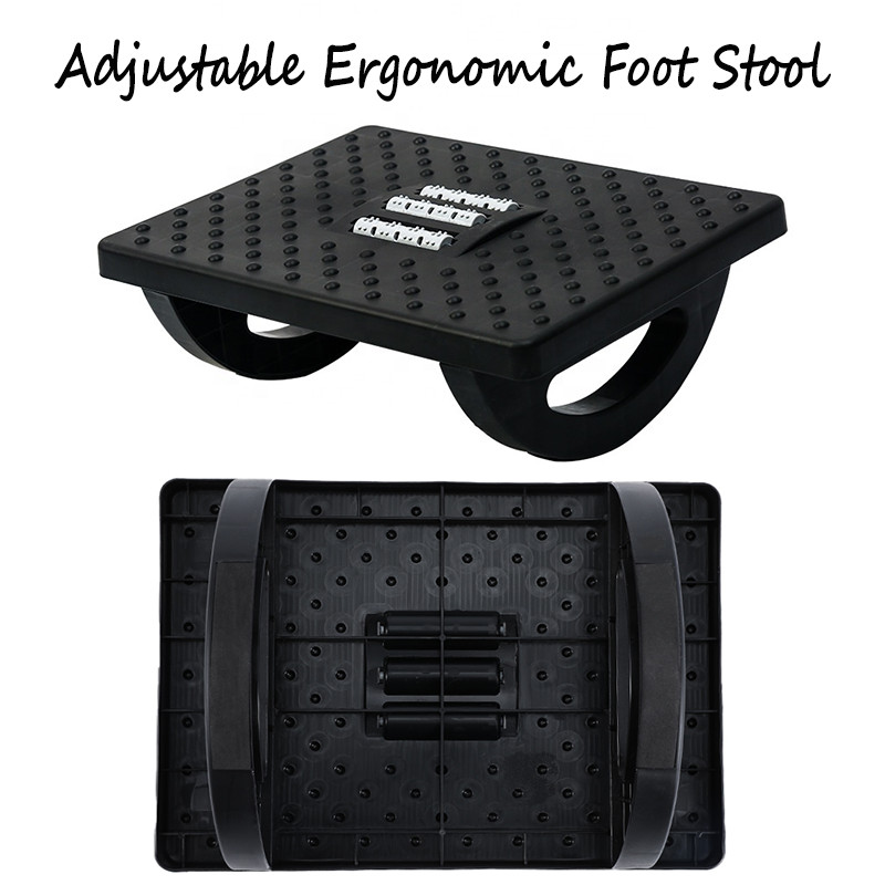 Adjustable Angle Footrest for Office - Ergonomic Under-Desk Shakeable ...
