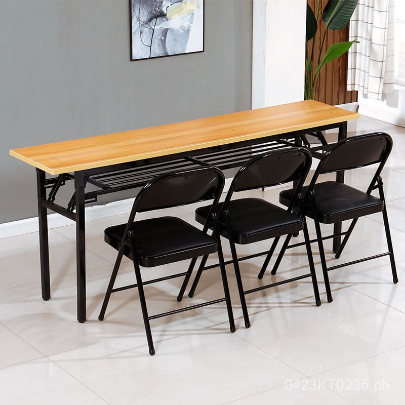 Dining Table Desk Study Meeting Desk Long Table Portable Rectangular ...