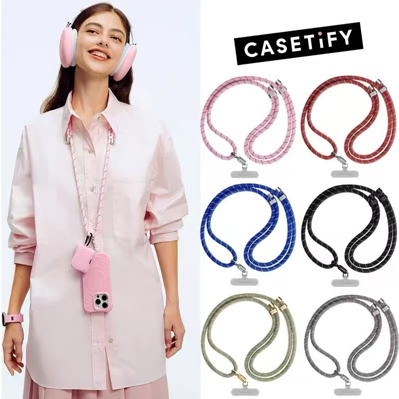 CASETiFY High-Quality 8mm Thick Braided Rope Strap Adjustable Diagonal ...