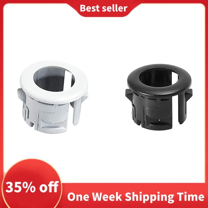 X AUTOHAUX 2pcs 89348-33060 Car Rear Bumper PDC Parking Sensor Retainer Holder Bracket For Toyota Sienna Sequoia For Lexus GX460 White