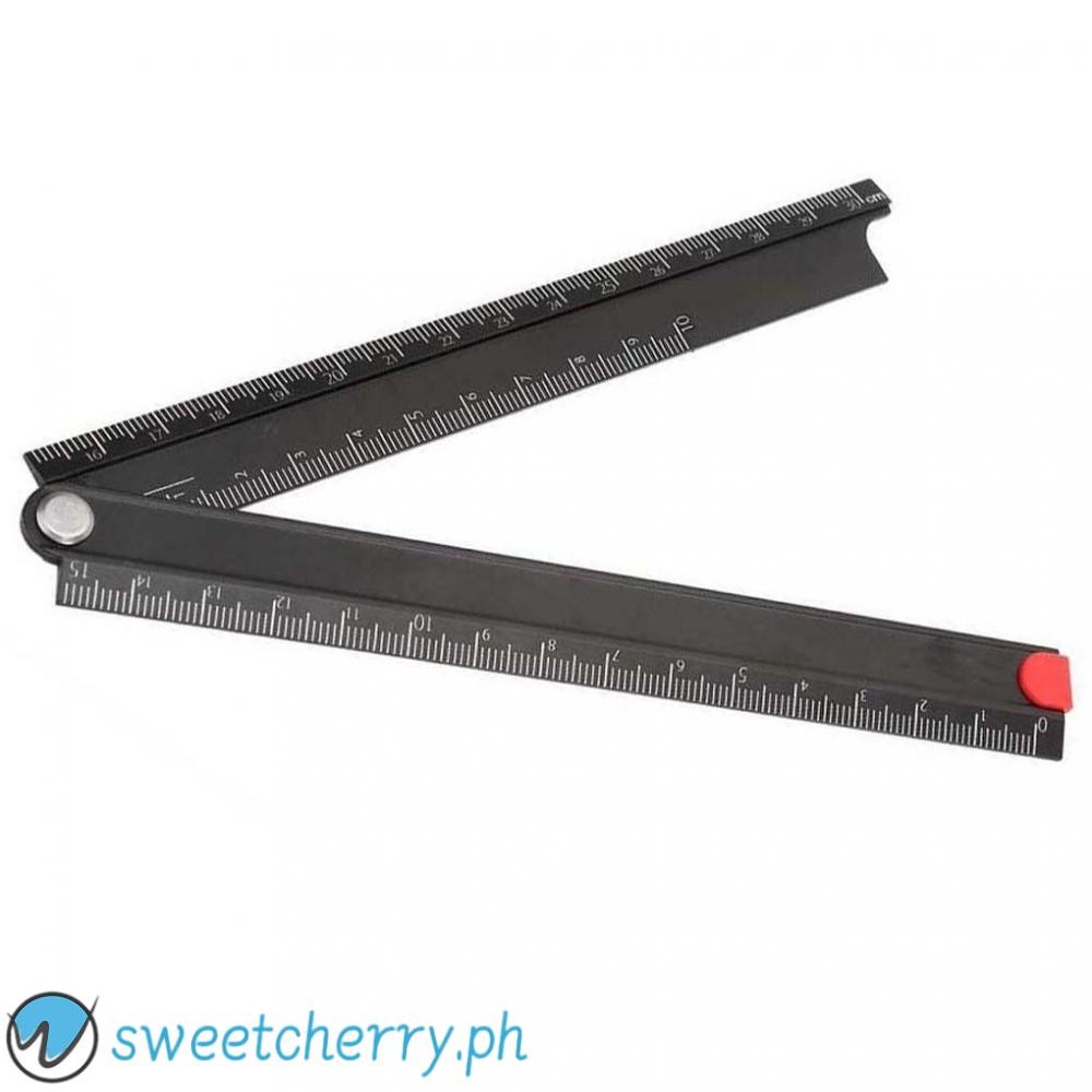 Precision Engineering Stainless Steel Folding Ruler with Protractor ...
