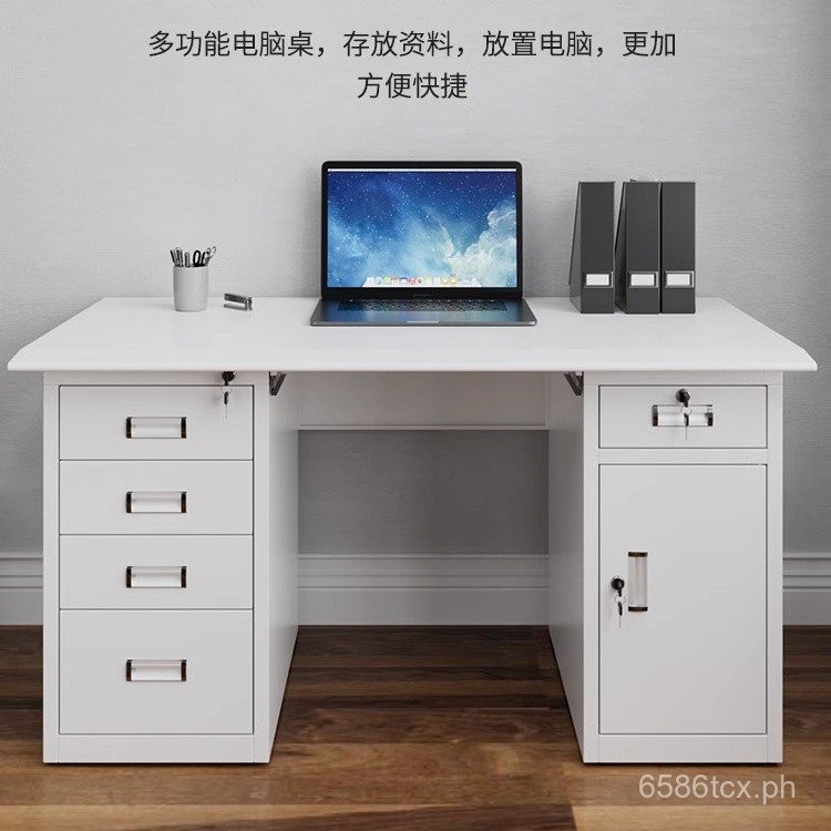 Thickened Steel Office Computer Table Iron Sheet Single Seat with Lock ...