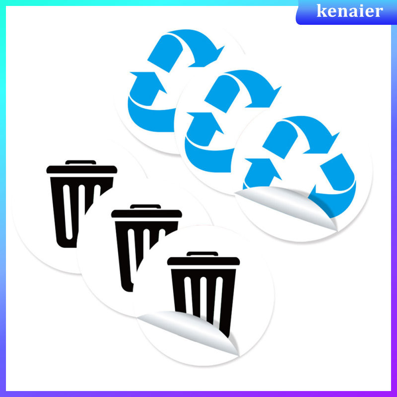Waste Bin Decals Filters Garbage Can Custom Stickers Classification ...