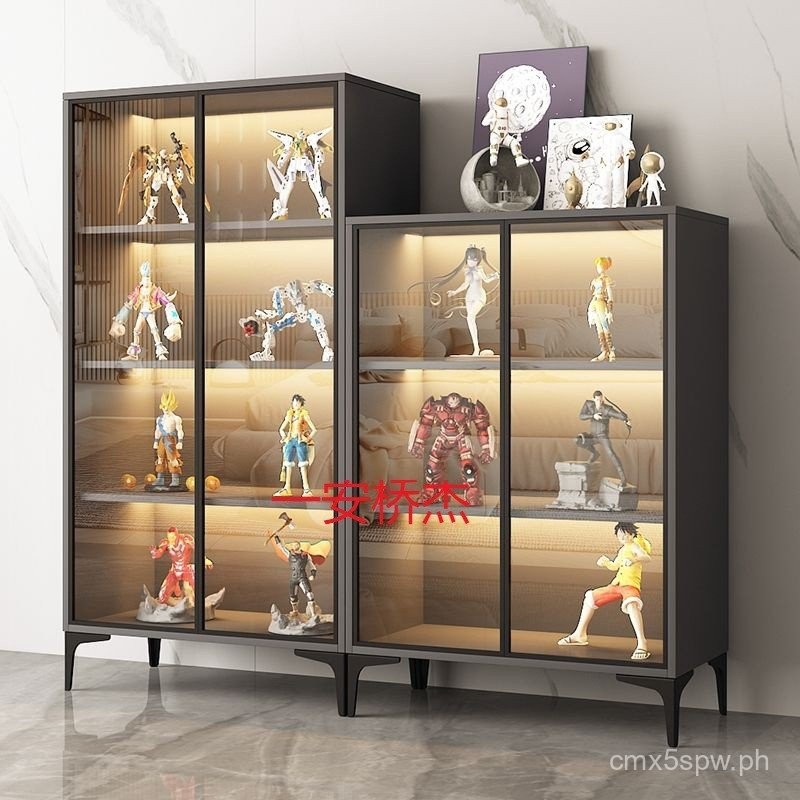 JL Glass Door Bookcase Hand-Made Display Cabinet Light Luxury Lego ...