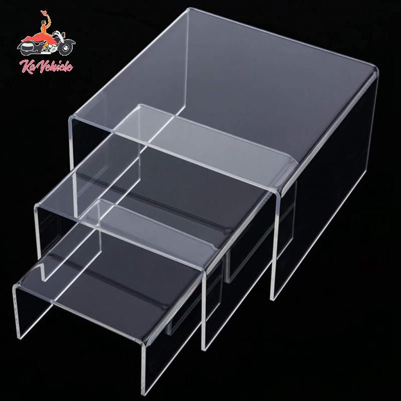[Whstrong] 3 Pieces Clear Acrylic Display Stands Shelves, Transparent ...